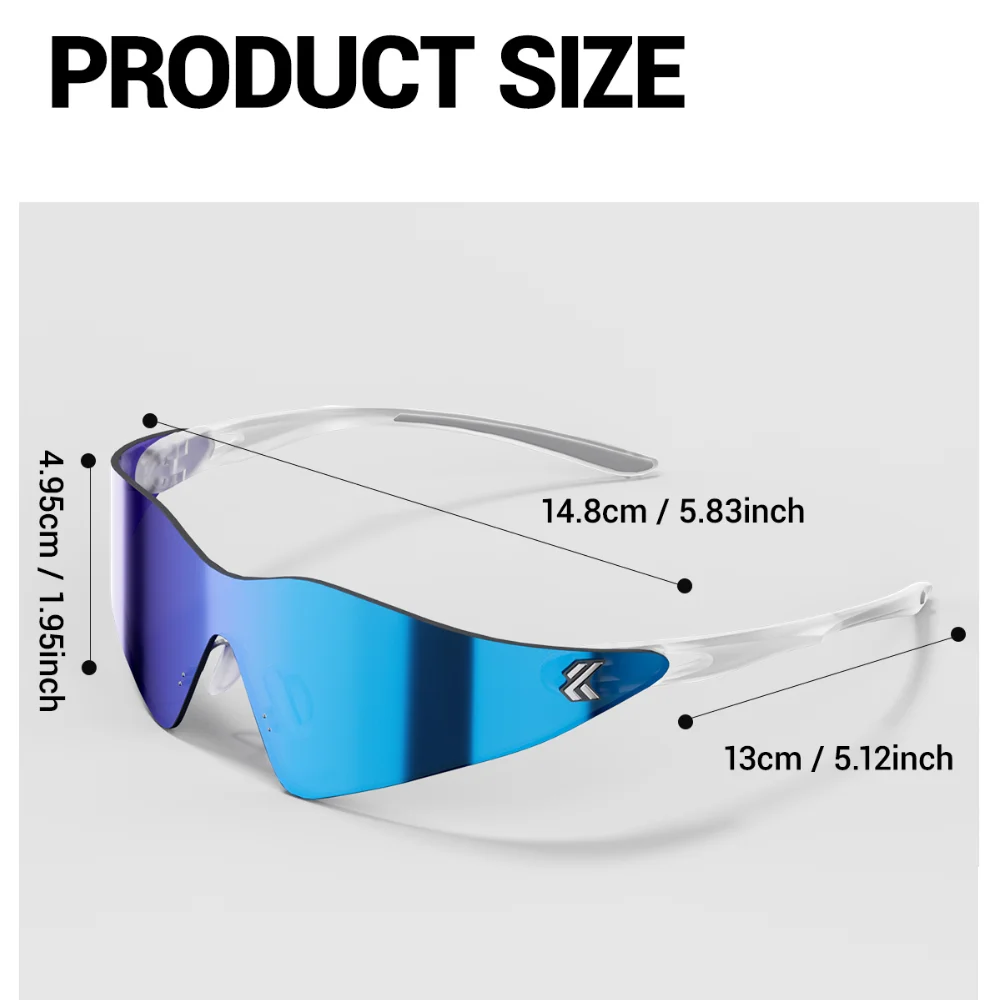 Kapvoe Photochromic Cycling Sunglasses UV400 MTB Road Bike Glasses Lightweight Anti-UV Outdoor Sports Riding Hiking Eyewear