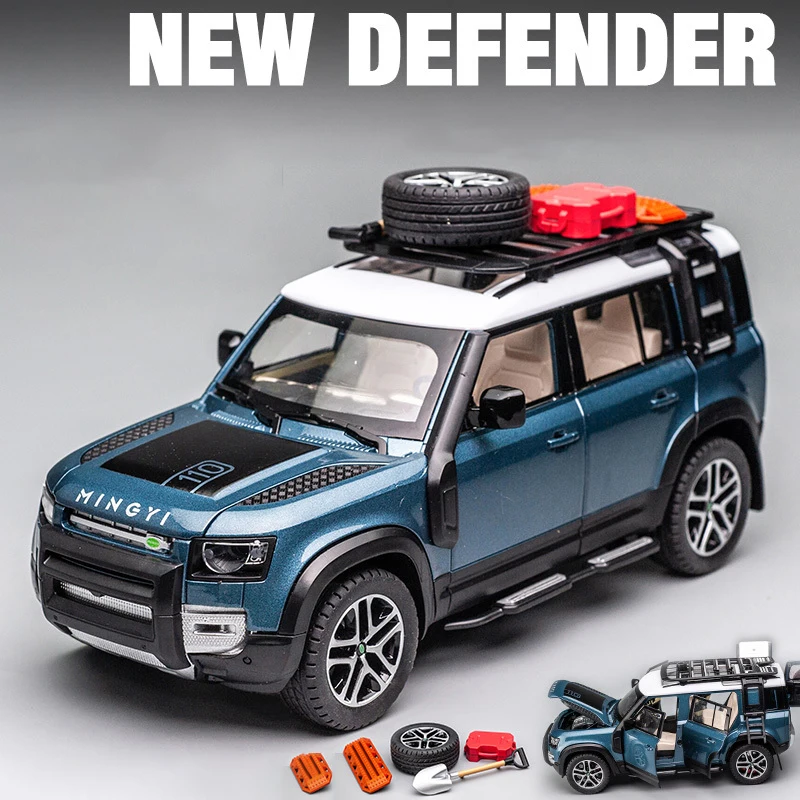 1:24 Defender With Tools  Alloy Model Car Toy Diecasts Metal Casting Sound and Light Car Toys For Children Vehicle