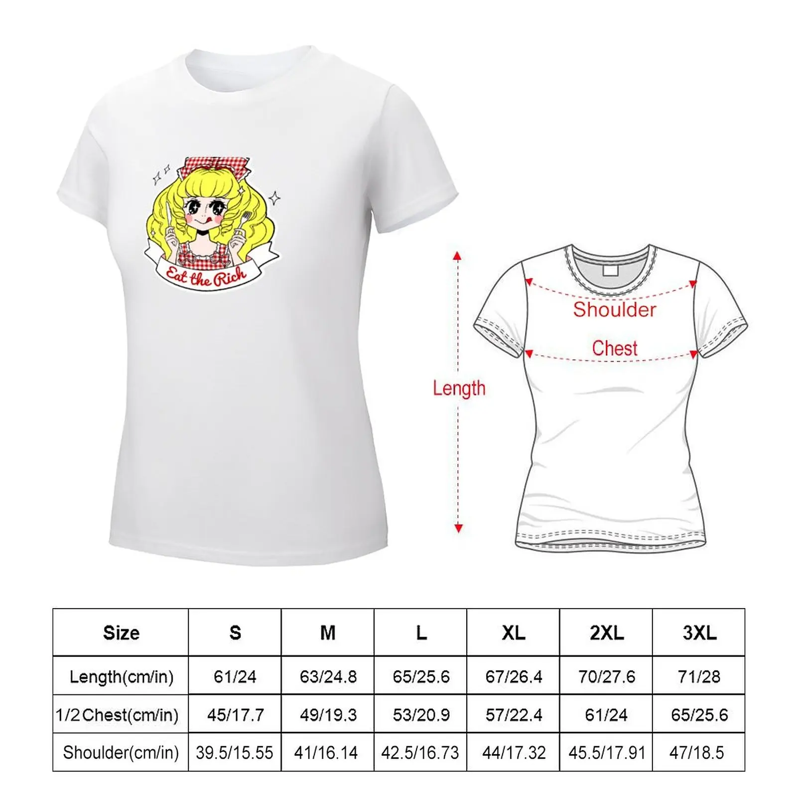 Eat the Rich (red) T-shirt funny tops tops Women