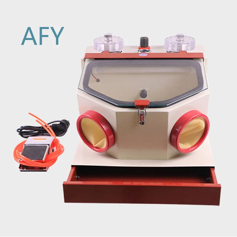 Dental Sandblaster for Twin Double Pen Sandblasting Machine 15W LED 220V 110V Zirconia Porcelain Teeth Air Prophy Polisher