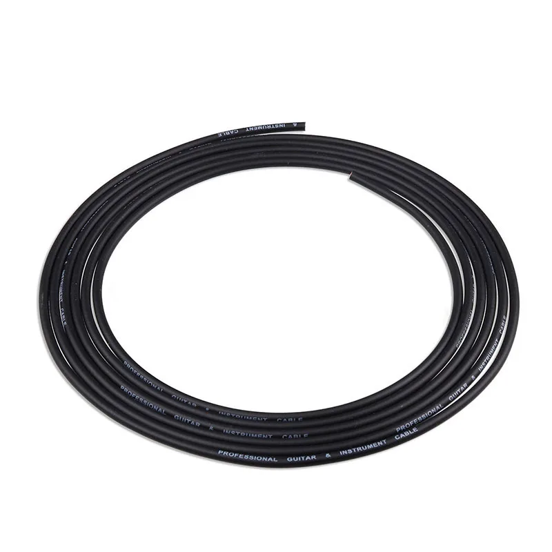 4MM Diameter PVC Cable Guitar Cable Dual Core Low Noise Instrument Cable Black