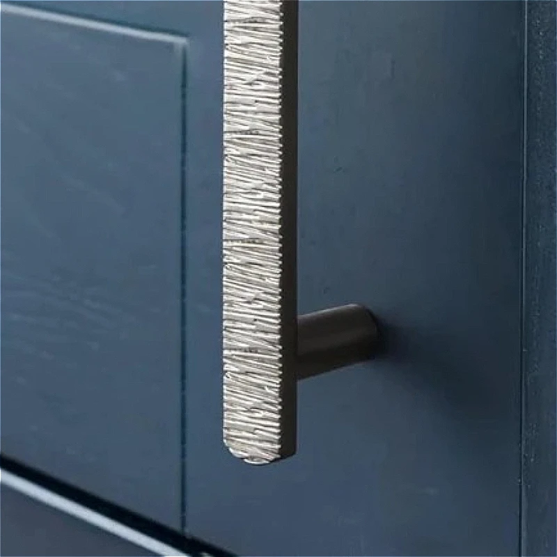 Hammer-textured cabinet door handle gold wardrobe handle silver drawer cabinet pulls single-hole knob kitchen furniture hardware