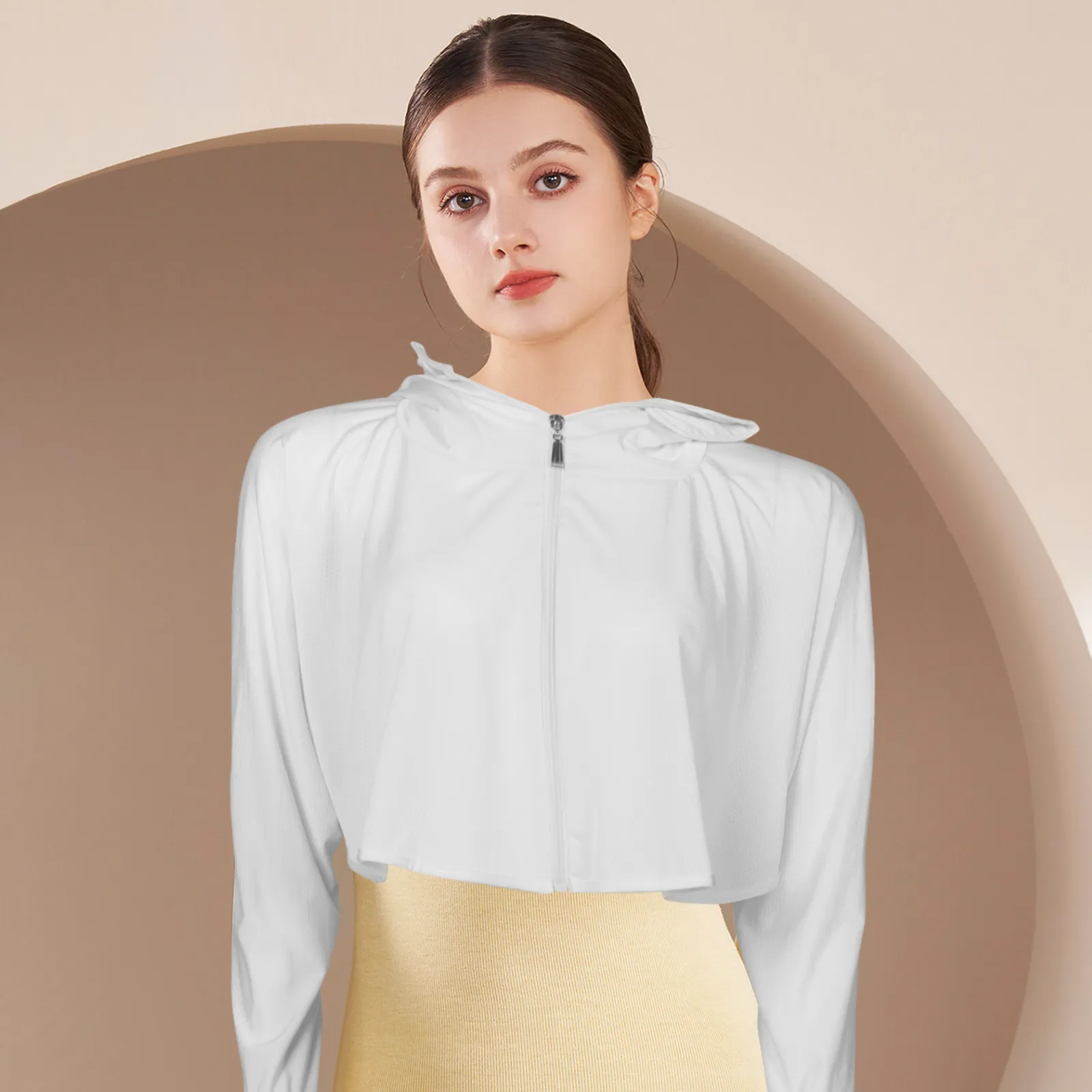 

1Pcs Sun-Protective Clothing Premium Hooded Loose Long-Sleeved Sunscreen Coat Outdoor Sports Sun Protection Clothes for Women