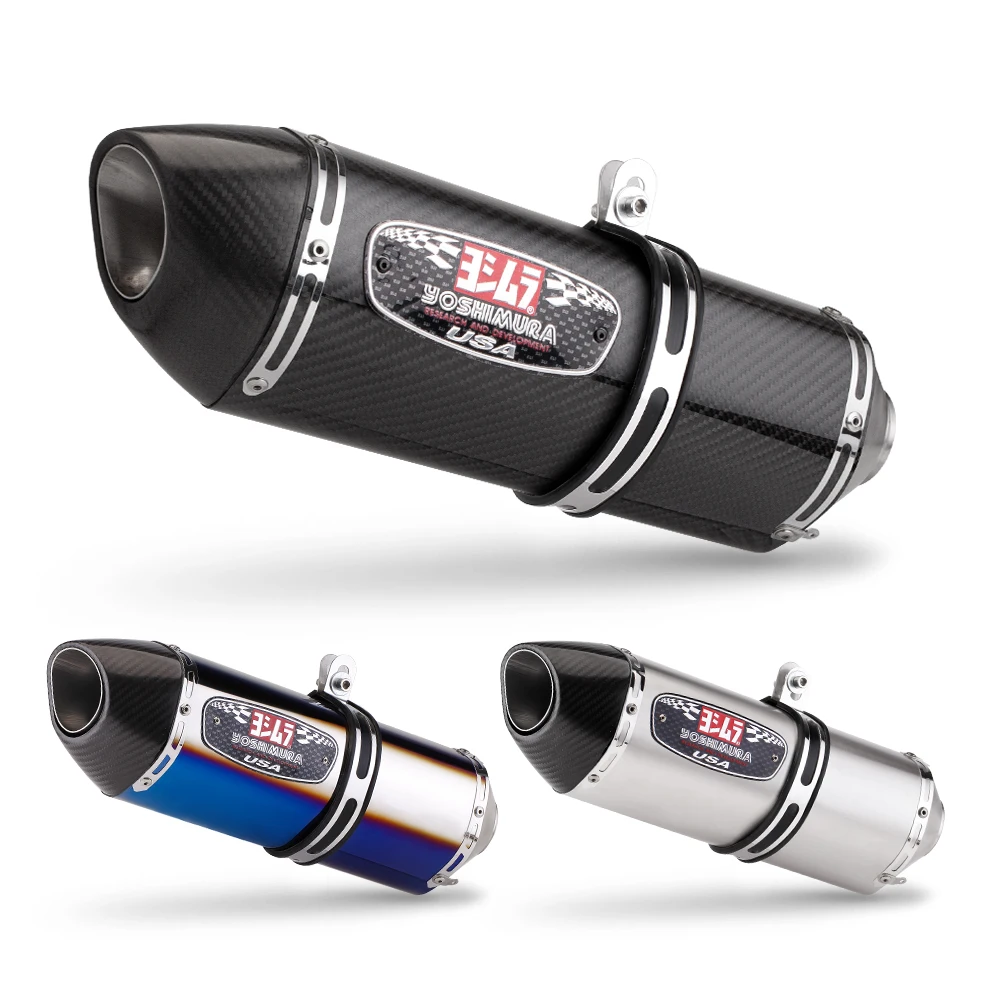 51mm universal motorcycle Yoshimura R77 exhaust muffler with db killer silencer For pcx c650 tmax CBR650 z400 R6 Z900 ZX4R  R7R7