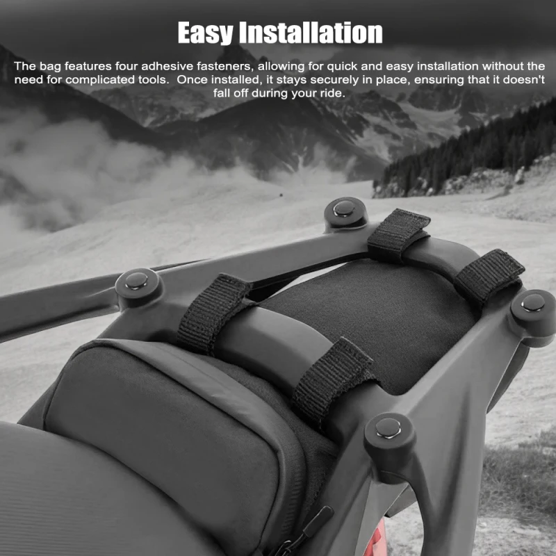 Motorcycle Tail Bag Rear Rack Luggage Tool Bag for MultistradaV4 S Rally PikesPeak Motorcycle Tail Bag Cordura Fabric Black