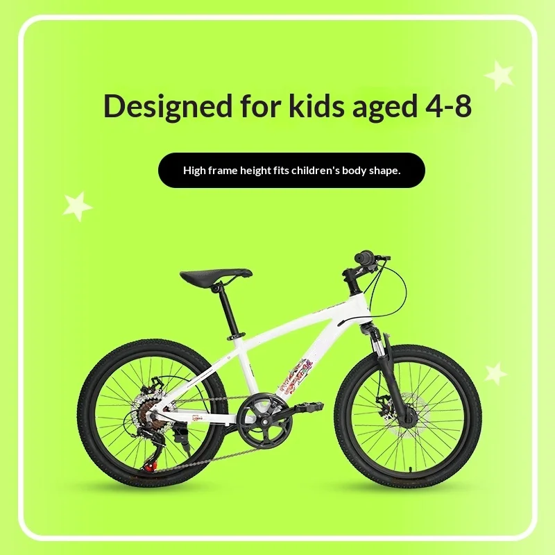 20 Inch Fashion Bicycle for Adult Kids 7 Speeds Adjustable Aluminum Alloy Frame City Urban Cycling Bicycle for Weekend Ride