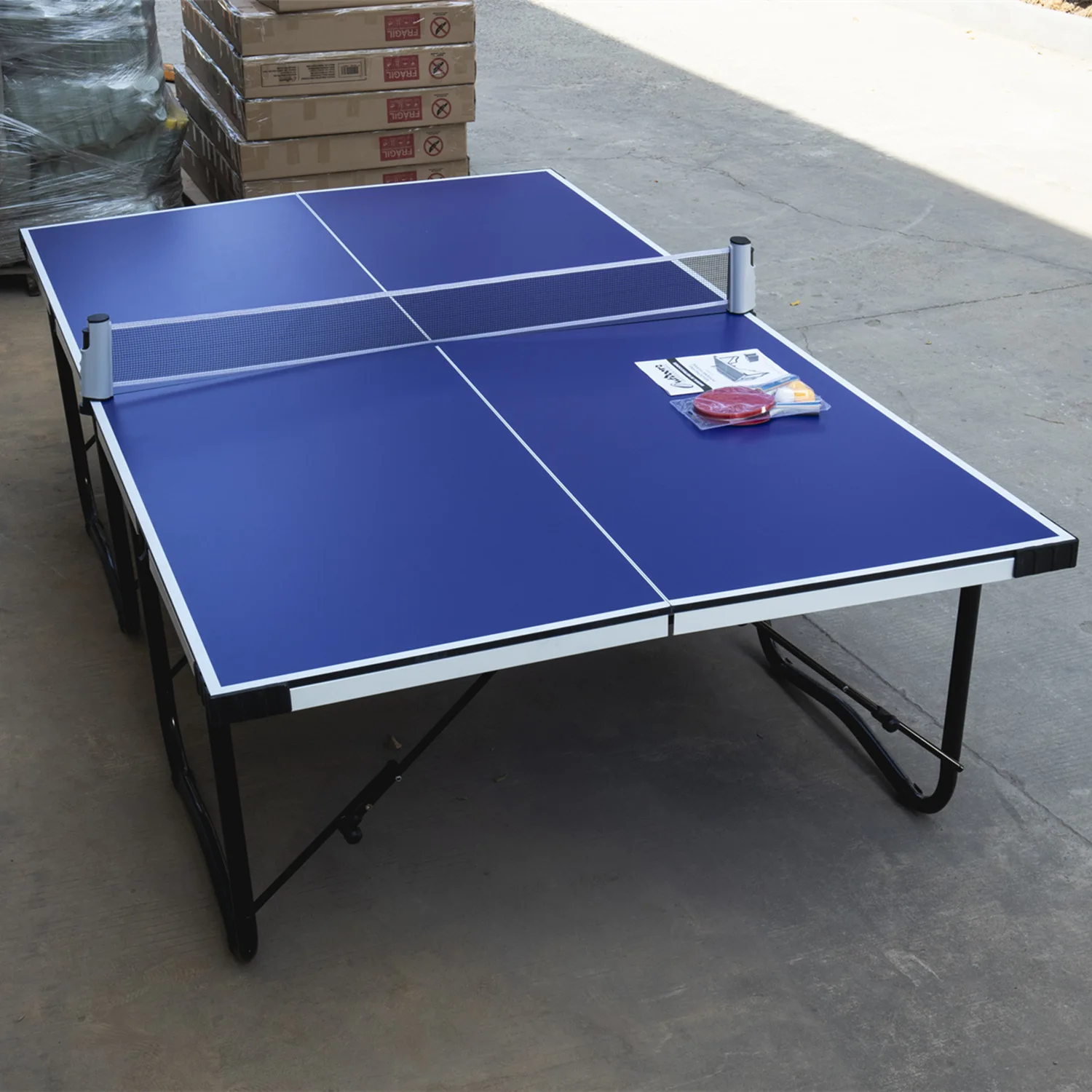 

Indoor Foldable Ping Pong Train Equipment Waterproof Moveable Outdoor Table Tennis Table
