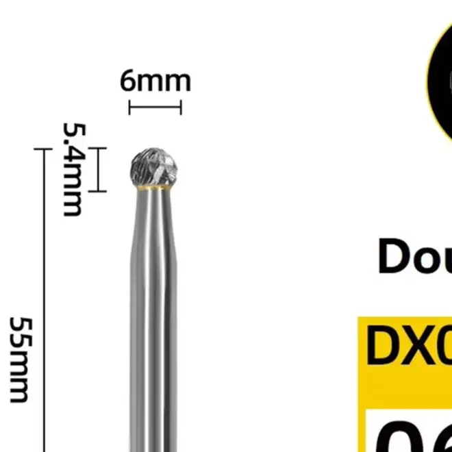 Carbide Rotary File Round Double Ball Shape Burr Bit 6-16mm For Wood Aluminum Plastic Metal Engraving Chamfering Grooving Tool