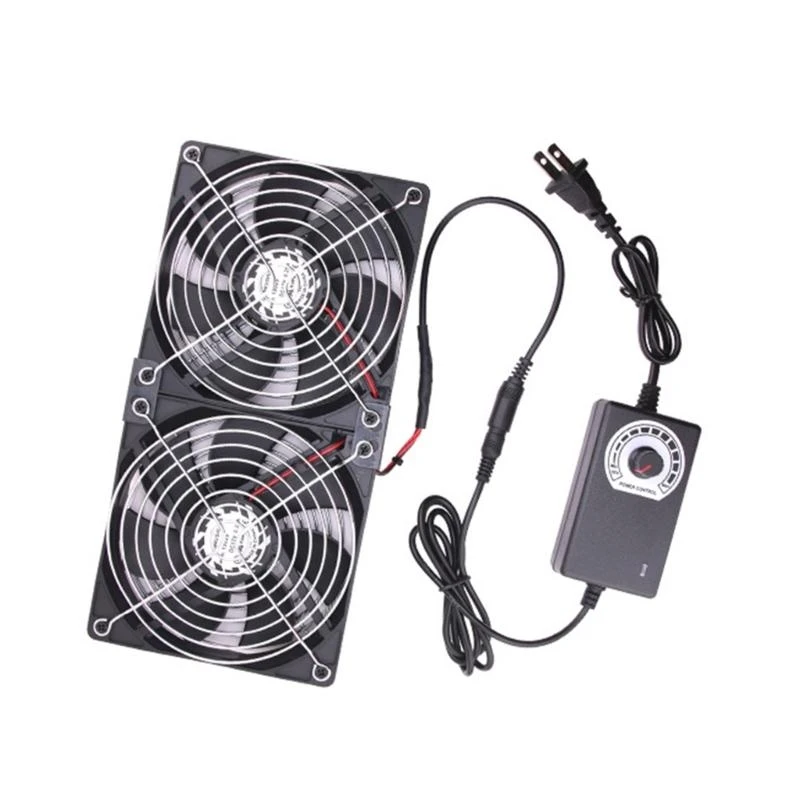 120mm 100-240V Double USB Fan para dissipação calor eficiente 2750rpm, 20cfm