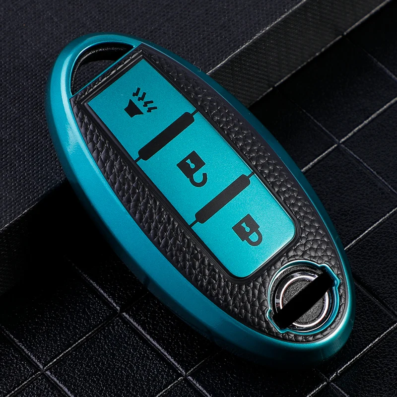 

TPU Leather Car Key Case Cover for Nissan Leaf Micra Qashqai J11 J10 X Trail T32 Versa Note Patrol Key Fob Cover Accessories