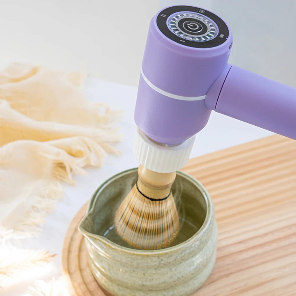 Electric Bamboo Whisk Matcha Brush 3 Gears Adjustable Quickly Whisking Matcha Tool Home DIY Tea-Making Tools Type-C Charging