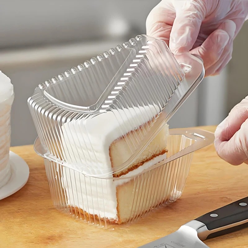 50/100/150pcs Slice Cake Container Triangle Cake Box Clamshell Box For 8inch 6inch Slice Dessert Sandwich Takeout Box