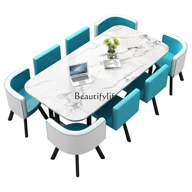 

Rectangular Negotiation Long Table Simple Modern Reception Nordic Small Conference Table