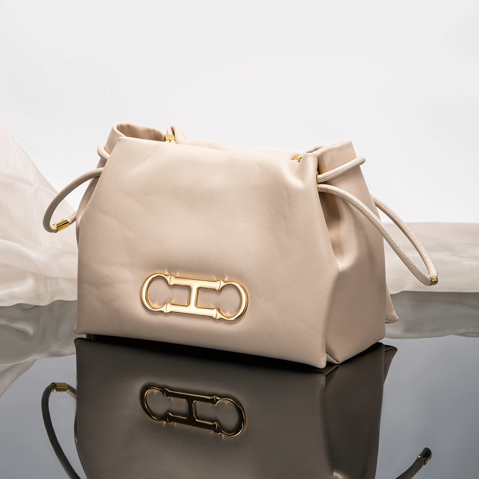 2025 New Commuter Solid Color Drawstring Design Single Shoulder Bag Fashion Classic Shoulder Bag Crossbody Bag Wallet