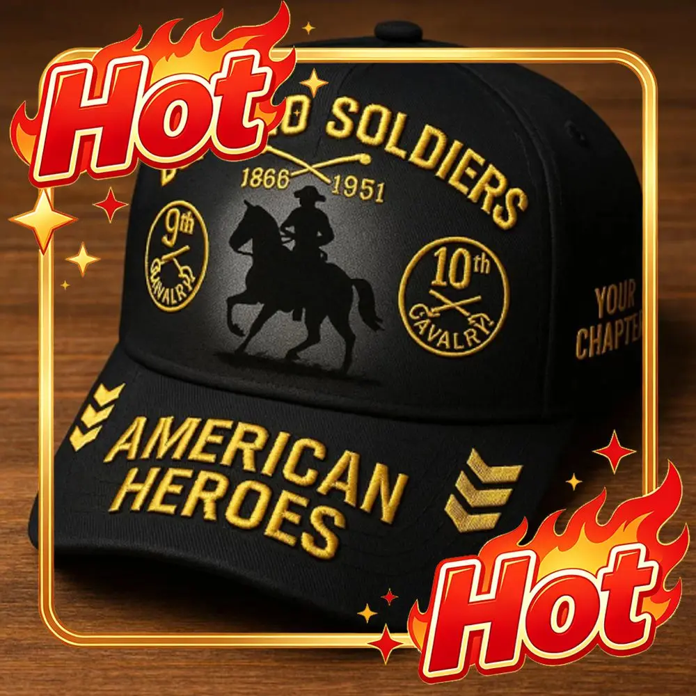 Custom Hat 1pc Of Baseball Cap Honoring The Buffalo Soldiers, American Heroes From The 9Th And 10Th Cavalry, Suitable For Both M