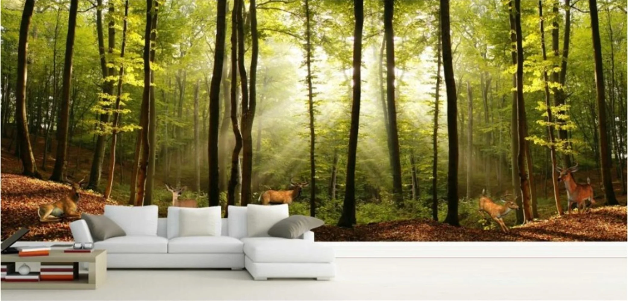 

beibehang Custom Photo 3d Wallpaper Mural Wall Stickers Misty Jungle Background Wall papel de parede wall papers home decor