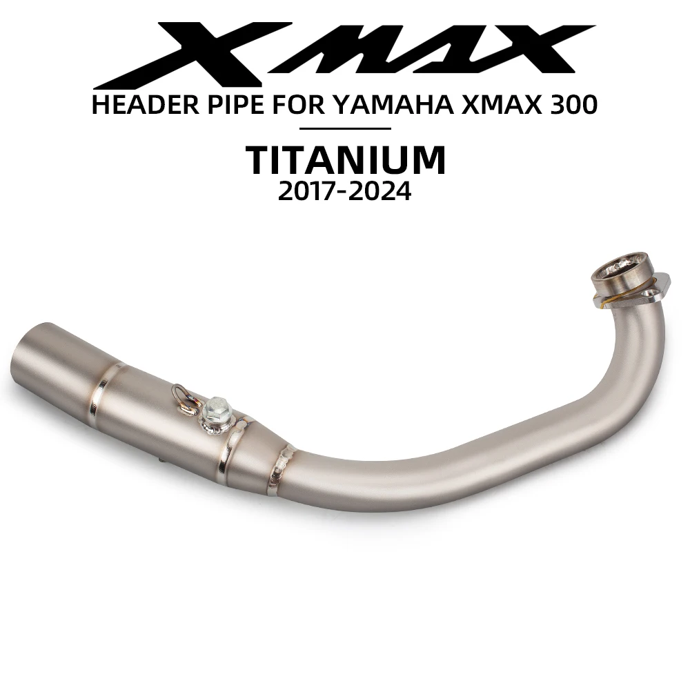 

For YAMAHA XMAX 300 XMAX300 2017-2024 Motorcycle Exhaust System Modify Titanium Alloy Header Front Link Pipe 51MM Escape Moto