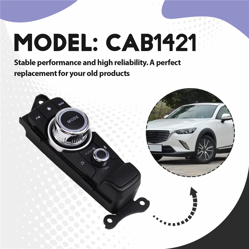 

A20K-Car Central Controller Mode Knob Button Mouse NAV Controller Switch Button For Mazda CX-3 2 Demio Low-End 2014-2021