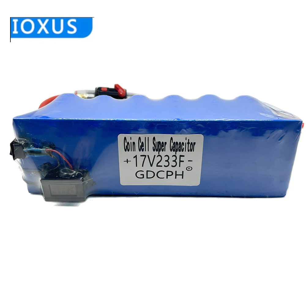 

GDCPH 17V233F Supercapacitor Automobile Rectifier Module 2.85V700F Super Farad Capacitor Large Capacity With Voltmeter