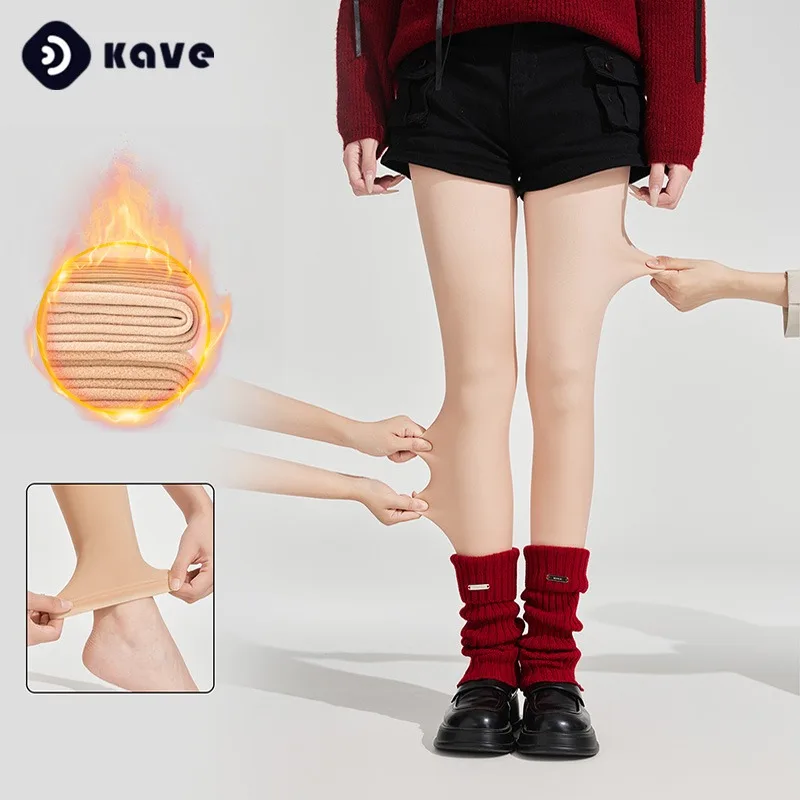

Kave Nude Pantyhose Women Thermal Leggings Winter Warm Fleece Velvet Stockings High Waist Elastic Slim Sexy Nude Tights Hosiery