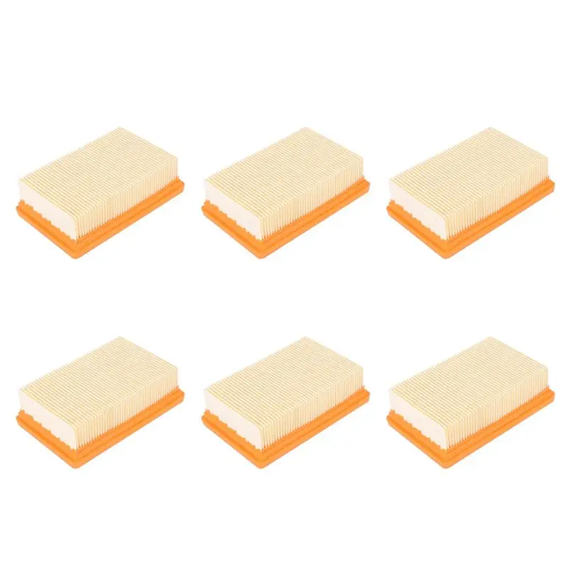 Filtro de repuesto para aspiradora ASWUT-6X, para KARCHER, plisado plano, MV4, MV5, MV6, WD4, WD5, WD6 P PREMIUM WD5