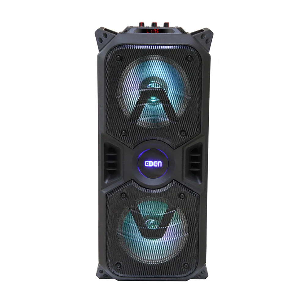 

Dual 6.5 Wireless Bluetooth Speaker With Microphone Karaoke Built In Battery
