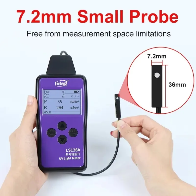 Miernik natężenia promieniowania UVA klasy profesjonalnej LS126A, radiometr ultrafioletowy, radiometr światła utwardzającego, miernik natężenia promieniowania UV