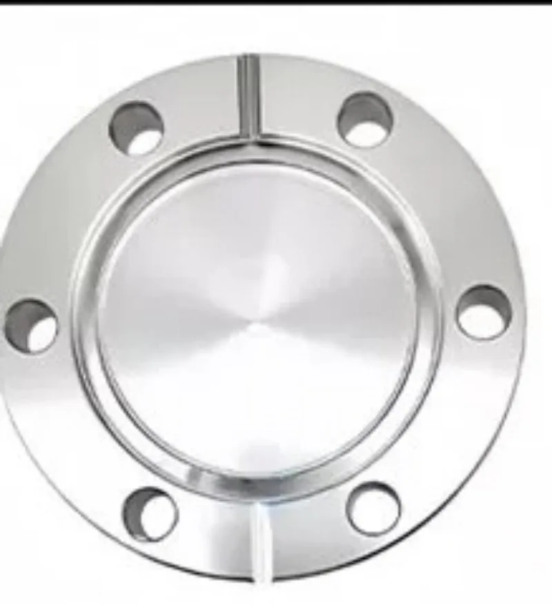 High Vacuum 304 Stainless Steel Blank Plate Pipe Fitting With Blade Fixing Bolt Accessory