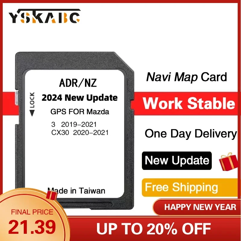 Navigation Upgrade 2024 Sat Nav for Mazda 3 CX-30 2019-2021 Vehicle GPS SD Memory Card Maps Australia New Zealand