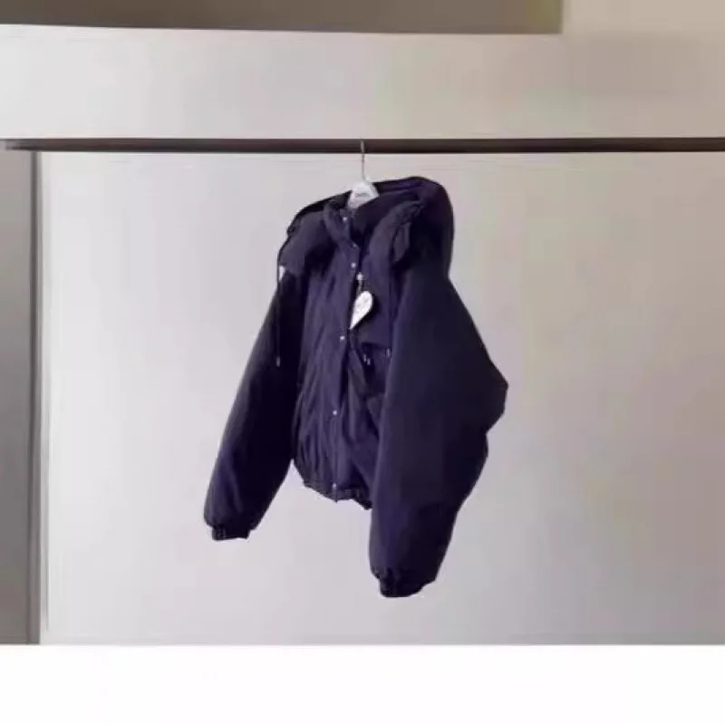 

Ele ort Puffer Jaet Women's Loose Fit Warm Goose down Coat Hooded Commute Sle Spring 2023 Cotton Fabric Zipper Closure