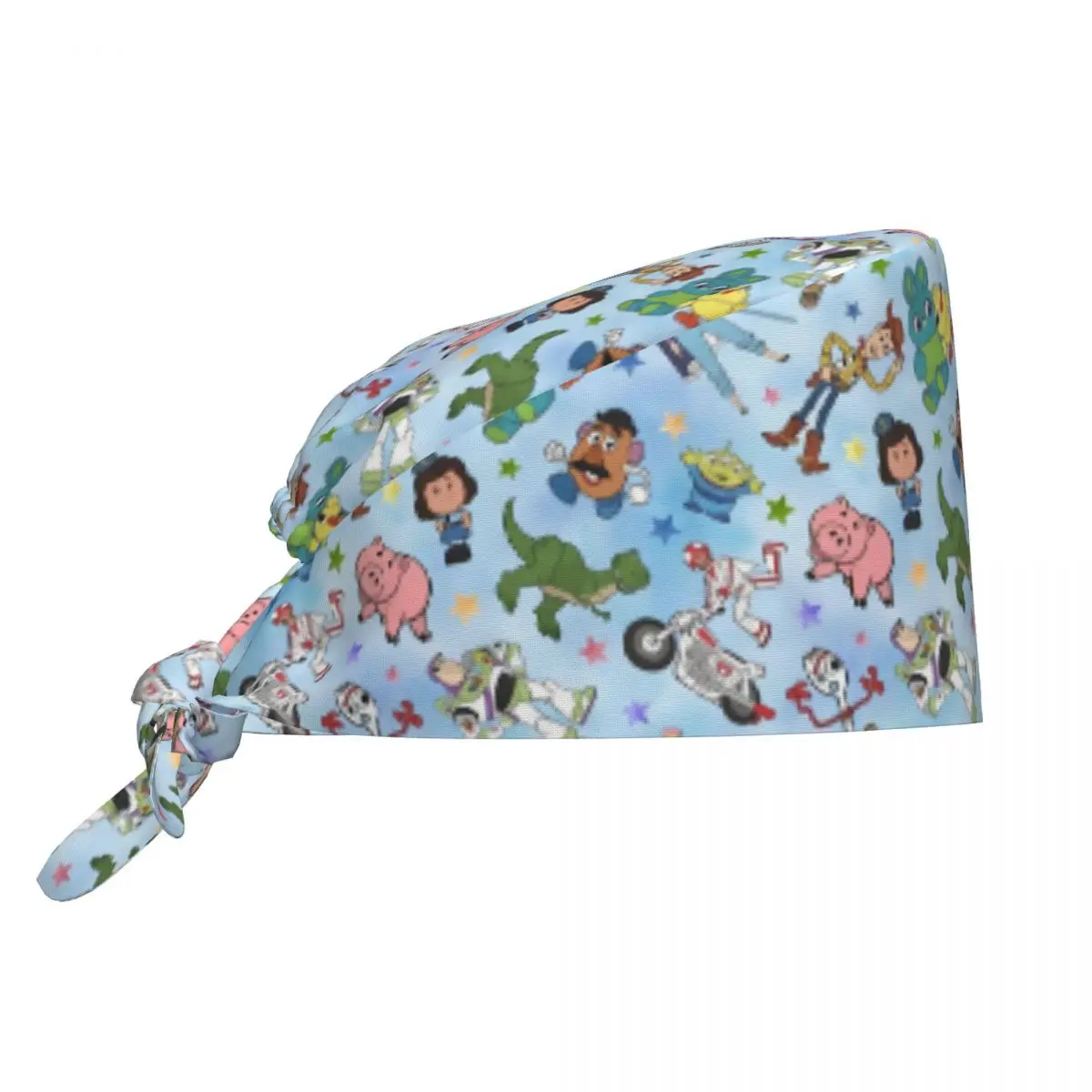 

Custom Toy Story Breathable Nursing Work Cap Surgical Scrub Caps Unisex Nurse Medical Cap Pizza Planet Aliens Work Scrubs Hat
