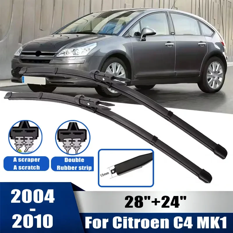 

2pcs Wiper Front Wiper Blades Set For Citroen C4 MK1 2004-2010 2005 2006 Windshield Windscreen Window 28"+24"Car Accessories