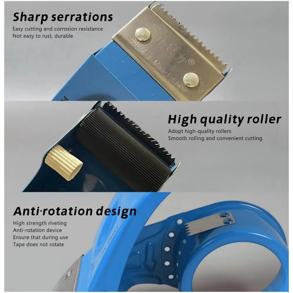 Upgraded 5/6cm Packing Tape Dispenser Anti-rotation Handheld Tape Holder Reusable Replaceable Carton Sealer Packer