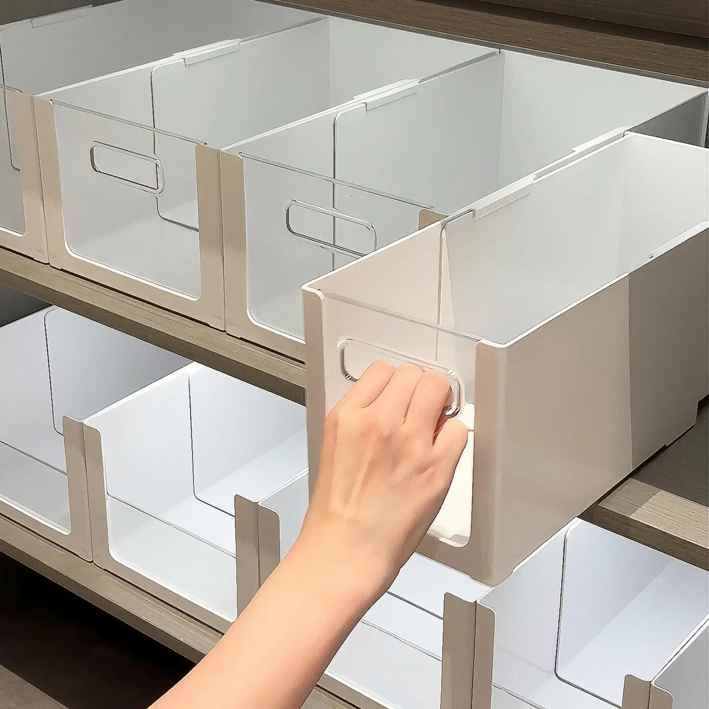 

Органайзер для кухонного шкафа в виде выдвижного ящика, прямоугольная настольная корзина для закусок и специй, простая пластиковая модель для хранения