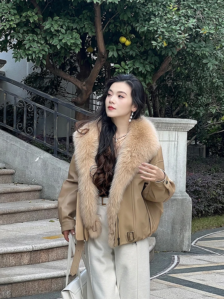 

Женское пуховое пальто LA.eila с меховым воротником, повседневное, утепленное, с длинными рукавами, на молнии, теплое, универсальное