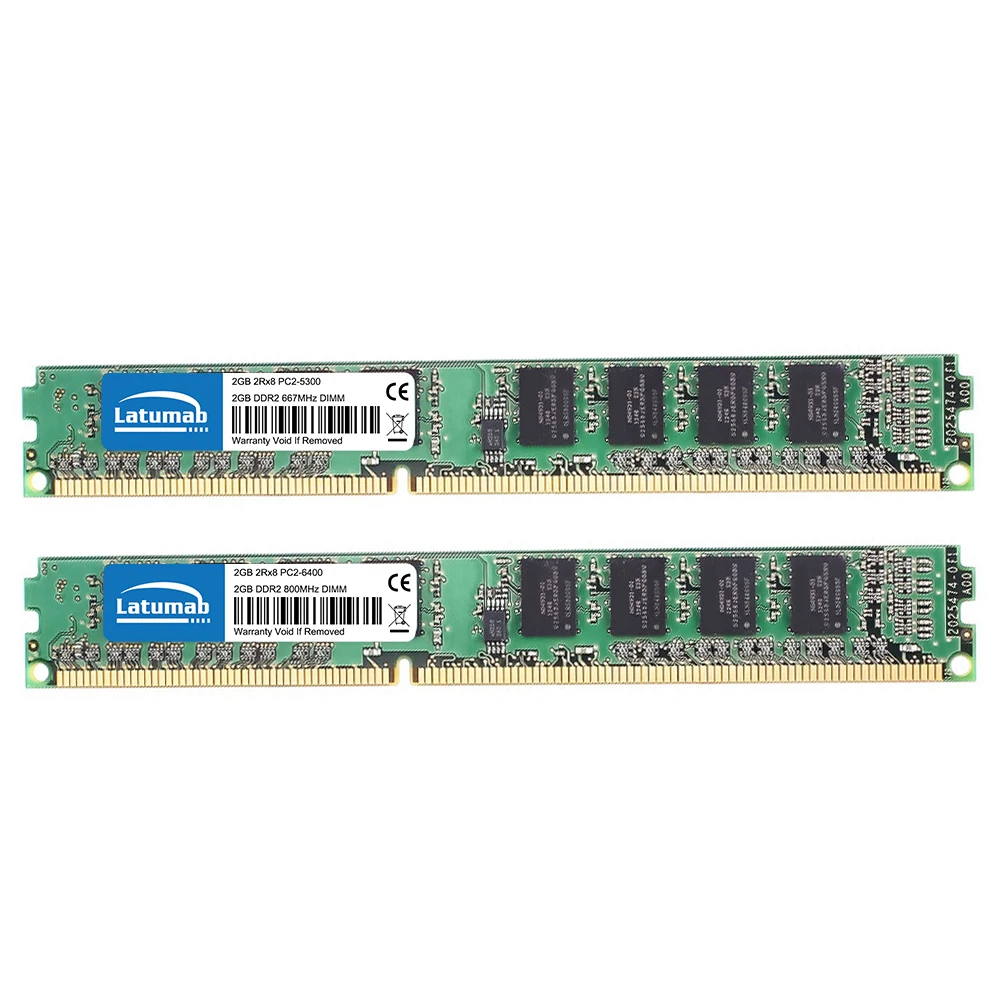 Memoria DDR2 PC RAM 2GB 8GB 16GB 667MHz 800MHz Desktop Memory PC2-5300U PC2-6400U UDIMM 1.8V 240Pins DDR2 RAMs Memory Module