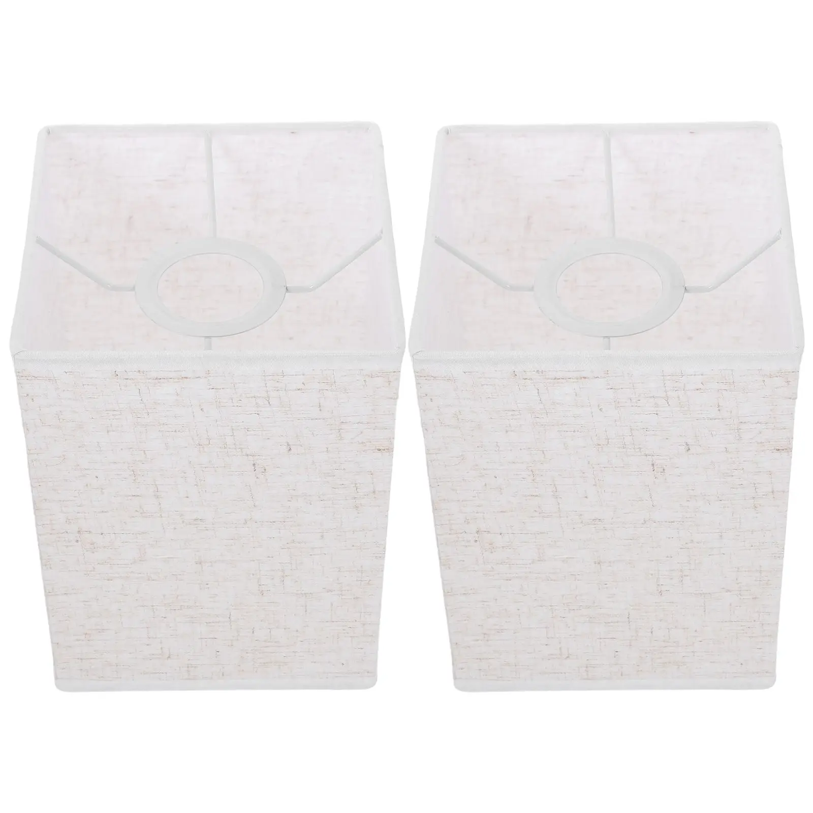2Pcs 사각형 전등 갓 교체 리넨 패브릭 홈 오피스 침실 연구 내구성 튼튼한 라이트 커버 먼지 보호기 부드러운 조명
