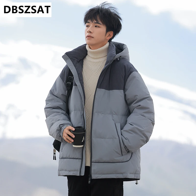 2029   Fashion Men Hooded Winter Down Jackets Loose Casual Parkas Quality Male Thicker Warm Polar Fleece Coats Large Size 8XL