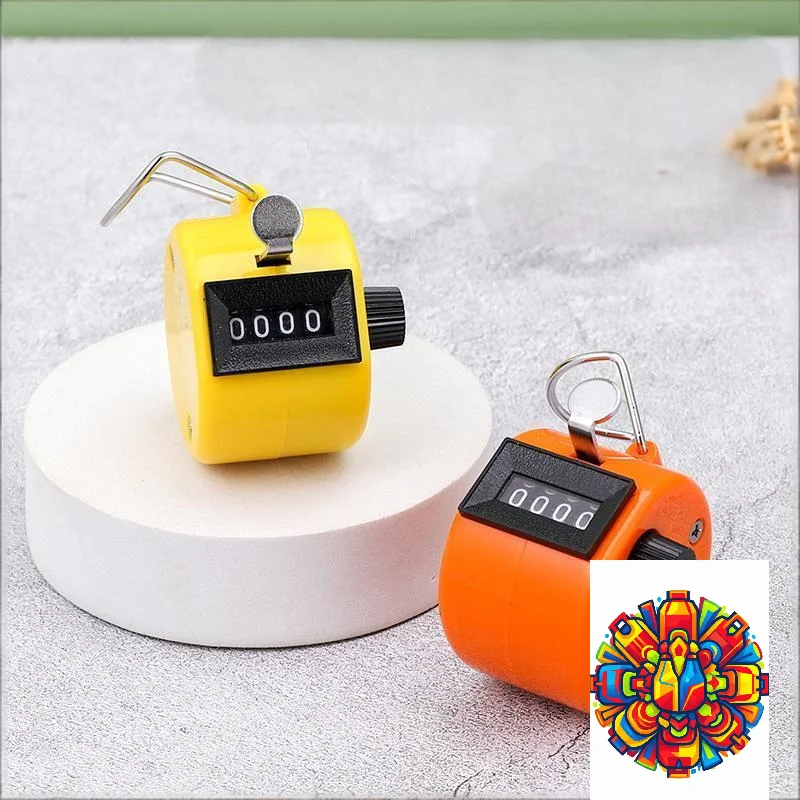 Portable 4 Digital Handheld Tally Counter Mechanical Manual Palm Clicker for Amusement Park Visitor Counting