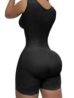 Women's Lace-Trimmed Shapewear Bodysuit - Tummy Control Corset with Adjustable Straps & Zipper, Black, Comfortable Waist Trainer - Image 4