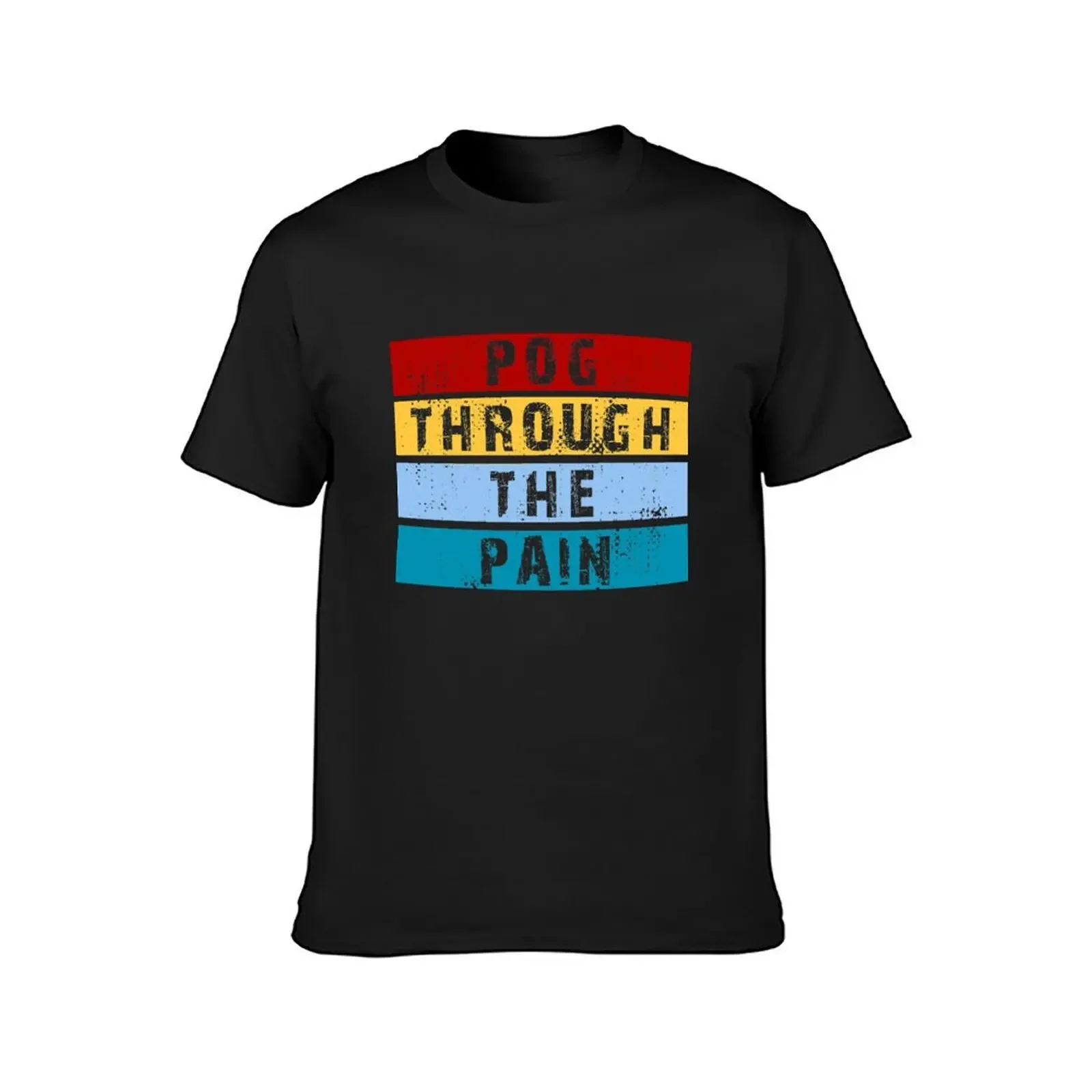 Pog Through The Pain T-Shirt street wear blue archive men tshirt