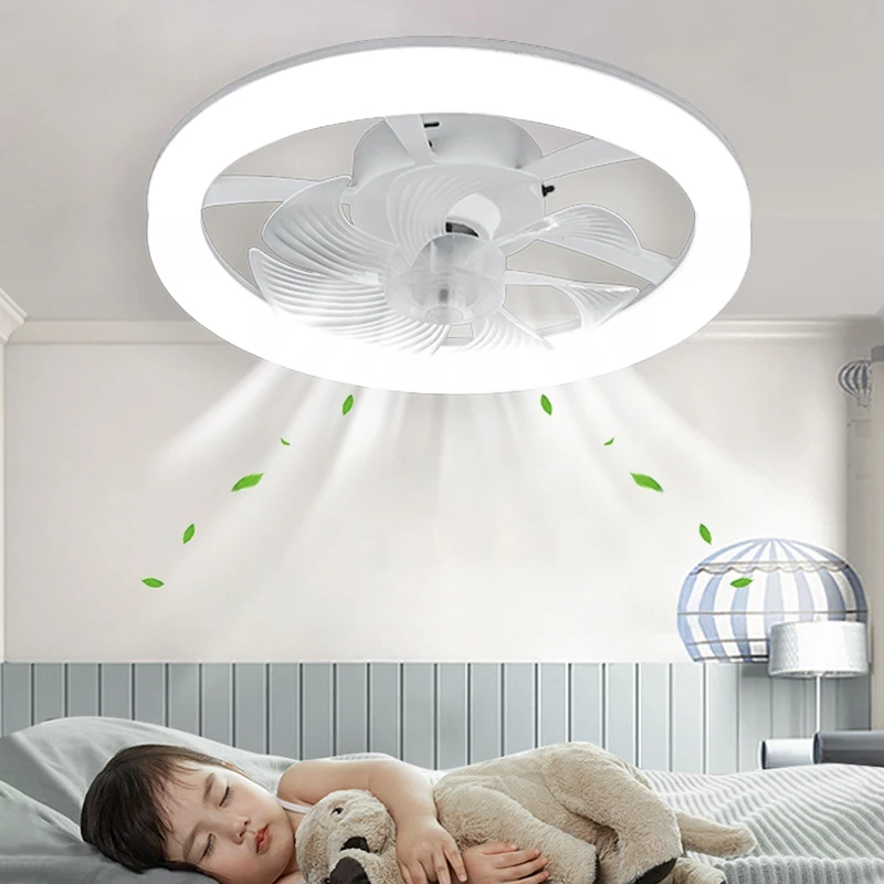 New Tntelligent LED Ceiling Fan For Home Lighting, Living Room And Bedroom Decoration, Ventilation Fan Light Air Invisible Blade