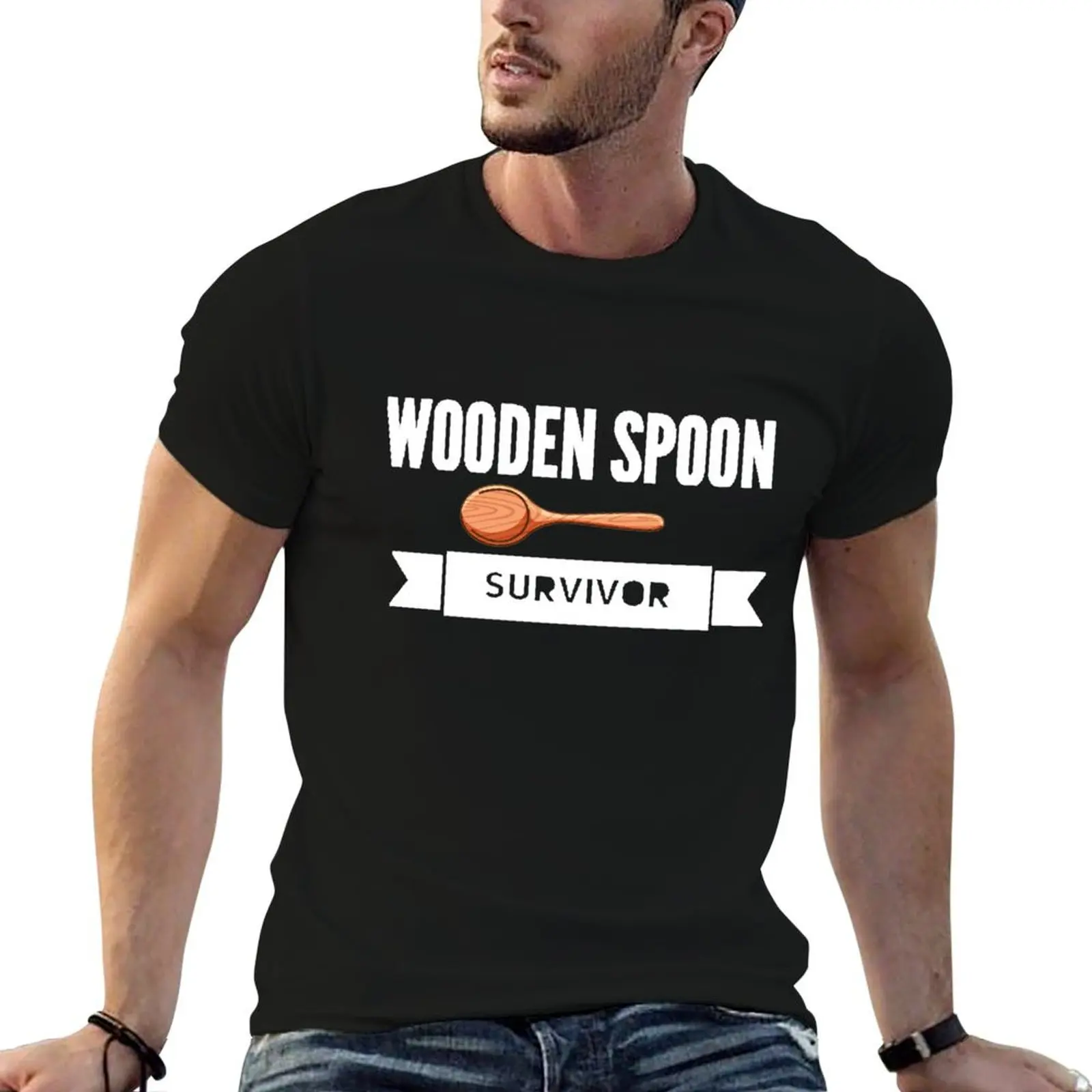 

Wooden Spoon Survivor- Italian mother , Father Gift, Old School T-Shirt t shirts for man cotton t shirt man cotton T-Shirt