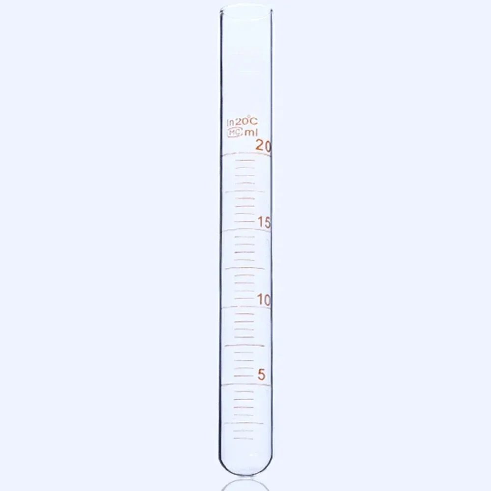 5ml 10ml 15ml 20ml 25ml 30ml 50ml 100ml Glass Graduated Test Tube Labrotary Glassware Chemical Experiment