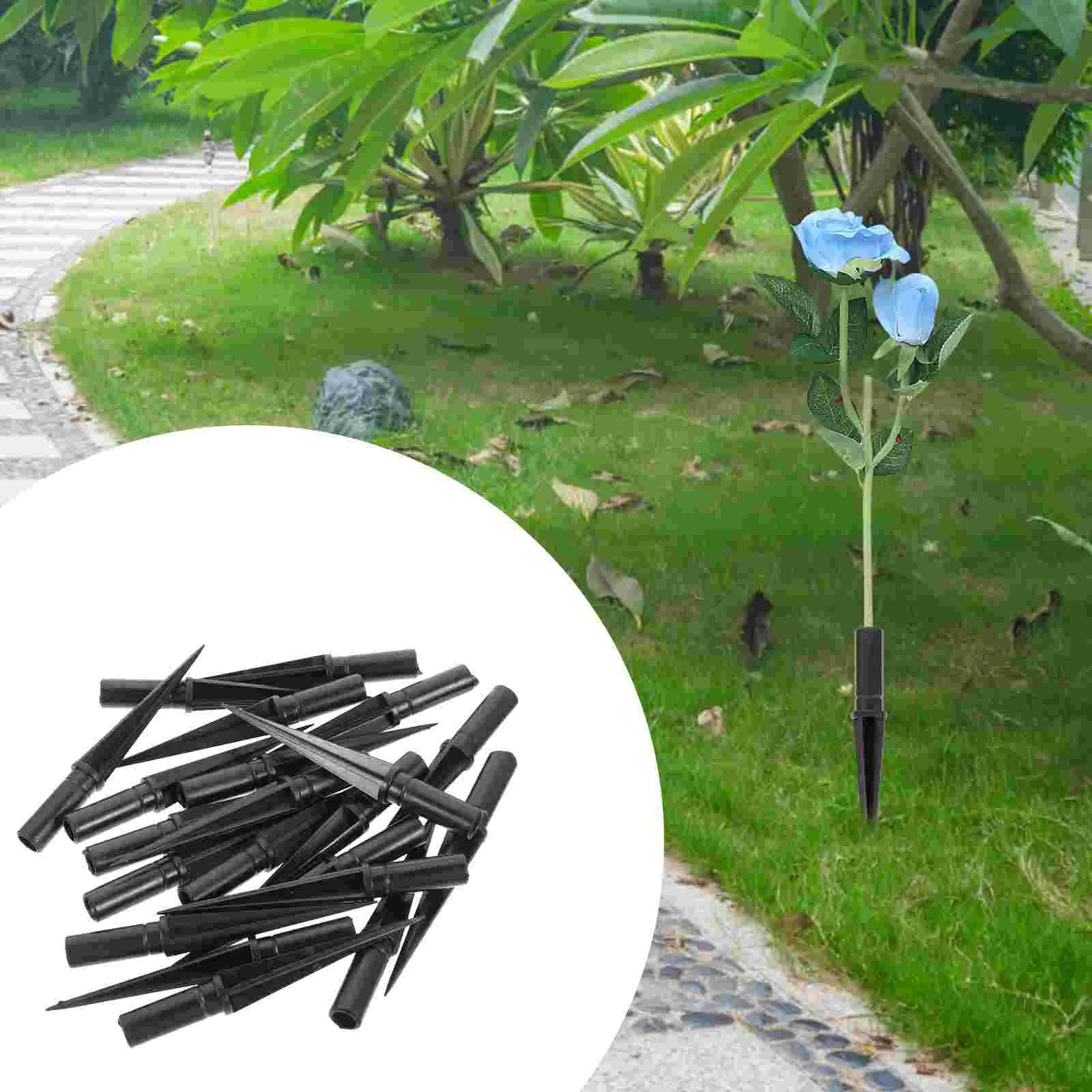 

20 Pcs Floor Lamp Accessories Ground Holder Fir Garden Solar Light outside Supplies Plastic Stakes LED