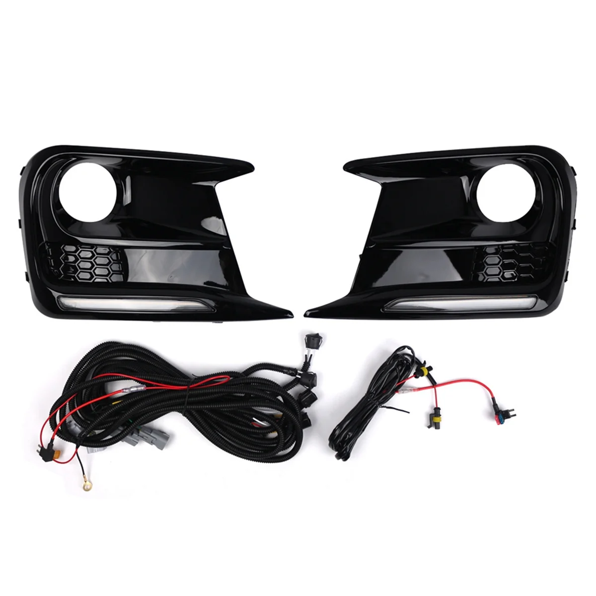 

For 2018-2021 LED Daytime Running Lights Fog Lamp Bezel Assembly Replacement 57731VA410 57731VA400