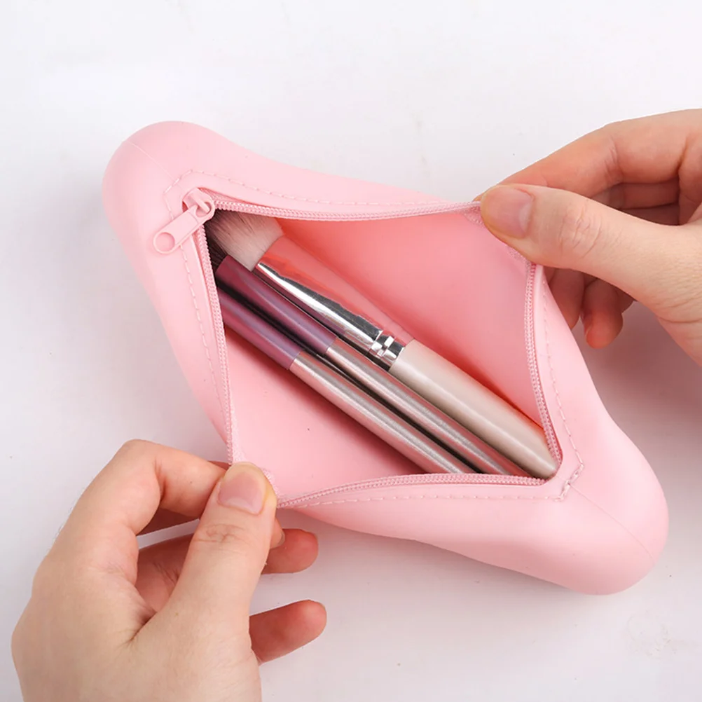 حقيبة فرشاة سيليكون مقاومة للماء، حقيبة فرشاة مكياج محمولة مع حقيبة تخزين أدوات مكياج للسفر مدمجة بسحاب #2