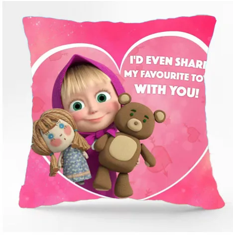 ماشا والدب عناق المخدة DIY مزدوجة الوجهين الكرتون نمط المخدة شخصية كرتونية الأطفال المخدة ماشا