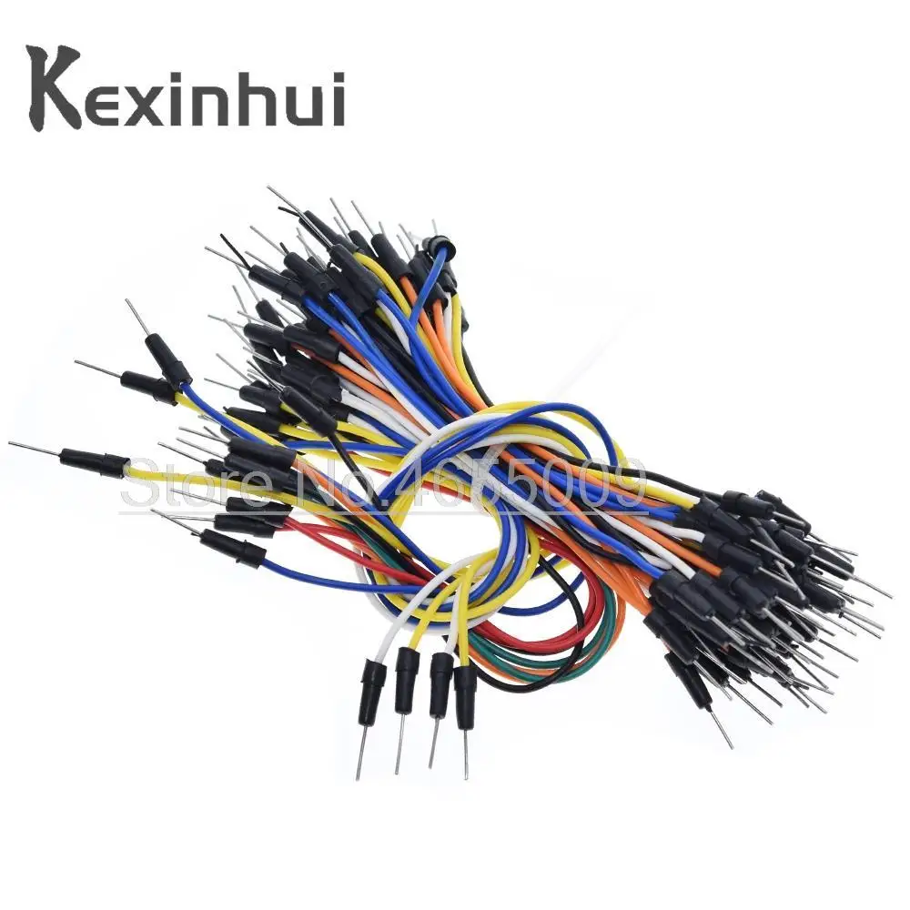 65PCS Jump Wire Cable Male to Male Flexible Jumper Wires for Arduino Breadboard wire DIY kit