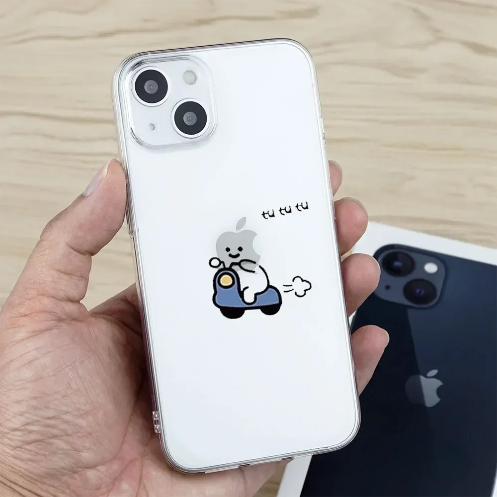 Funny Matchstick Men Phone for IPhone 16 15 14 13 12 11 Pro Max Transparent Couple Soft Covers for XS MAX XR 7 Plus Soft Fundas image 5